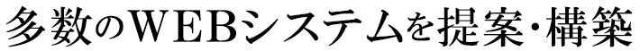 多数のウェブシステムを提案・構築